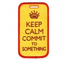 Embroidered Luggage Tag  - Keep Calm