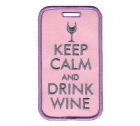 Embroidered Luggage Tag  - Keep Calm