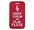 Embroidered Luggage Tag  - Keep Calm