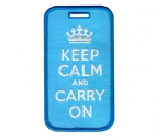 Embroidered Luggage Tag  - Keep Calm