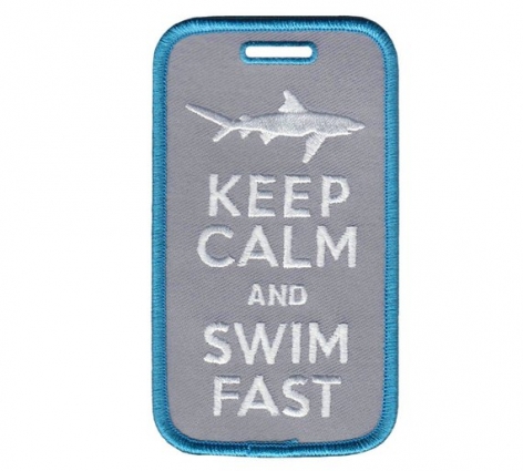 Embroidered Luggage Tag  - Keep Calm