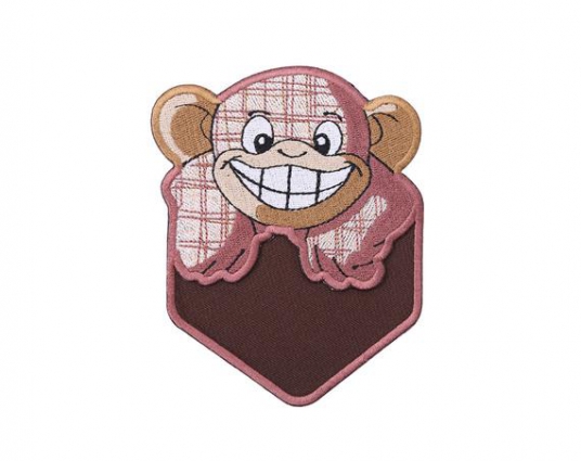 Embroidered Monkey Corner Bookmark