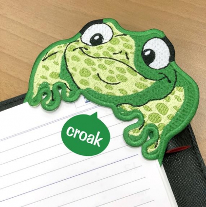 Embroidery Frog Corner Bookmark